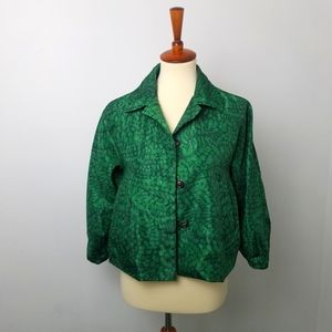 Piazza Sempione Green Swing Cropped Jacket